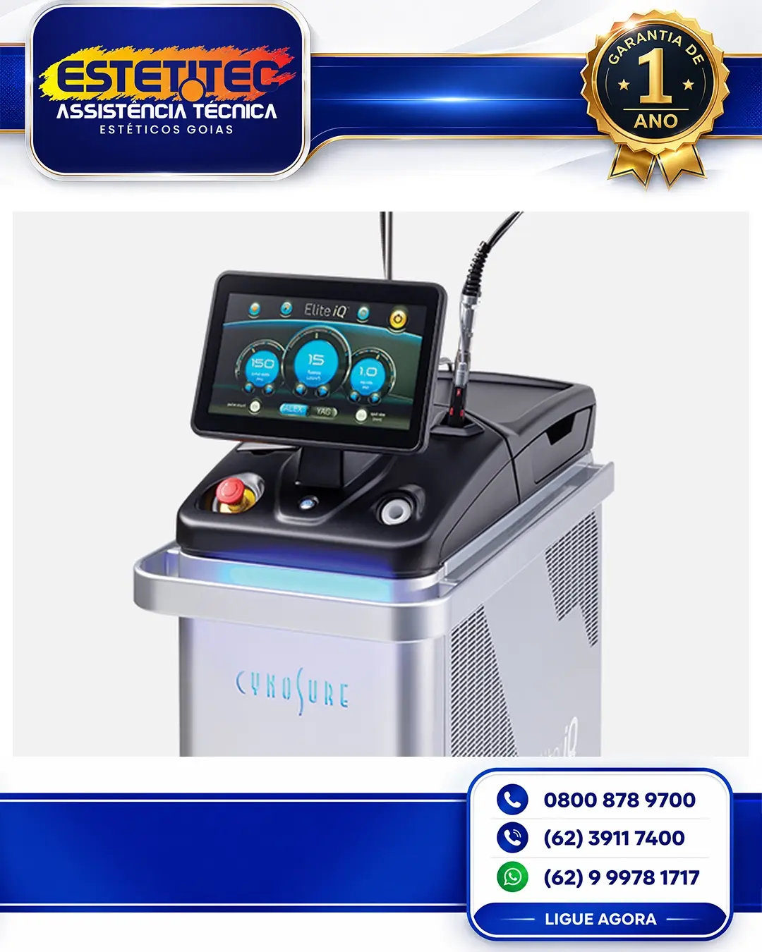 MANUTENÇÃO CYNOSURE ELITE FLORIANÓPOLIS