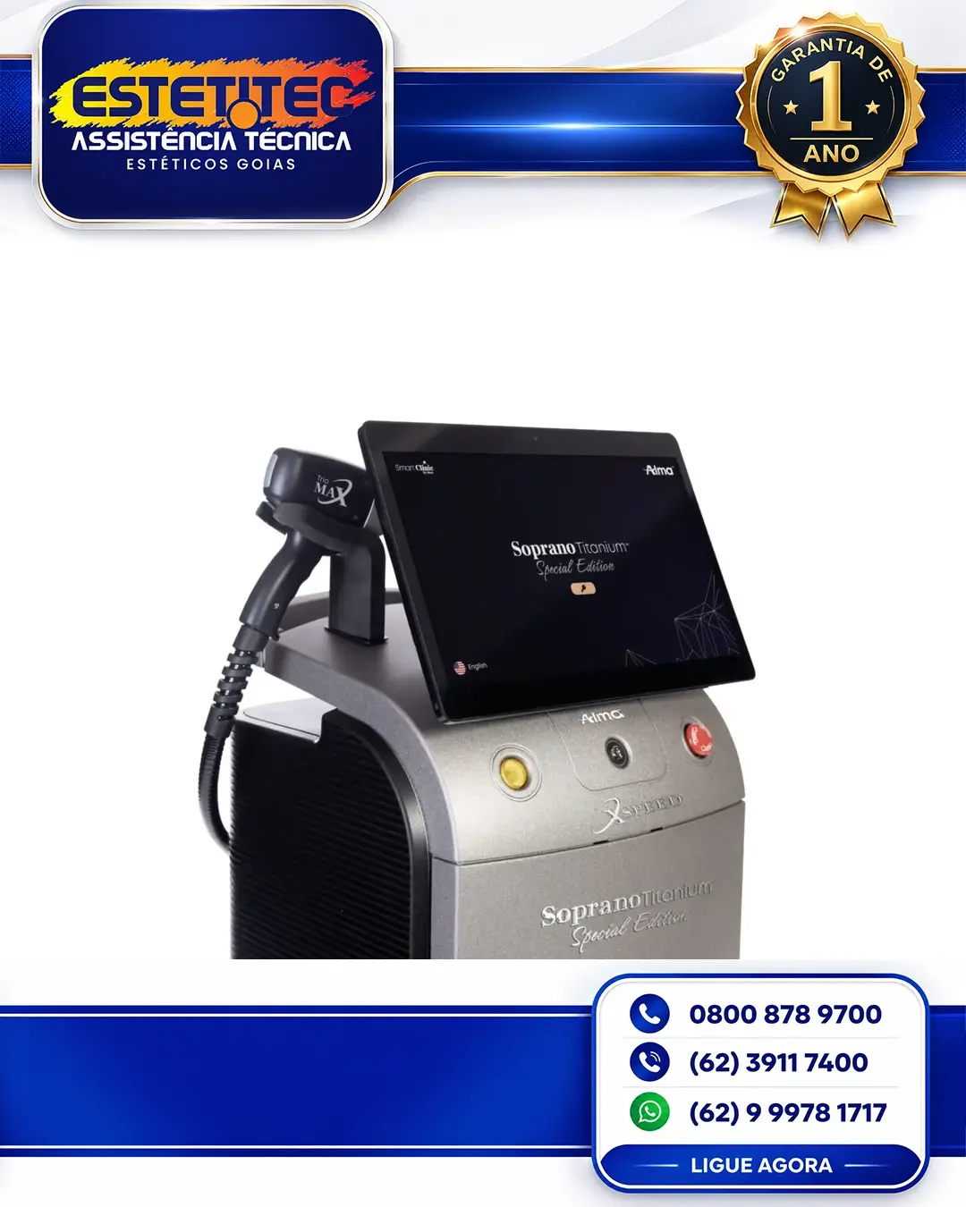 MANUTENÇÃO DE ALMA LASER SOPRANO TITANIUM SPECIAL EDITION MATO GROSSO DO SUL