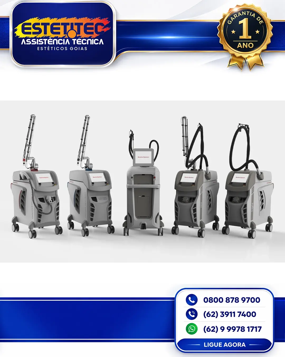 MANUTENÇÃO ESPECIALIZADA QUANTA SYSTEM EVO LIGHT 4V MATO GROSSO DO SUL