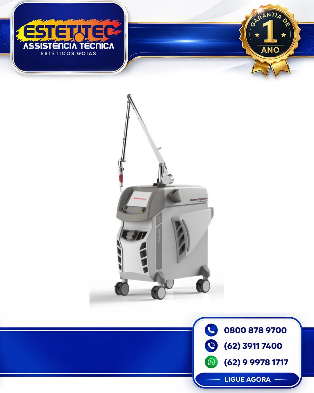 MANUTENÇÃO ESPECIALIZADA QUANTA SYSTEM YOULASER MT RIO DE JANEIRO