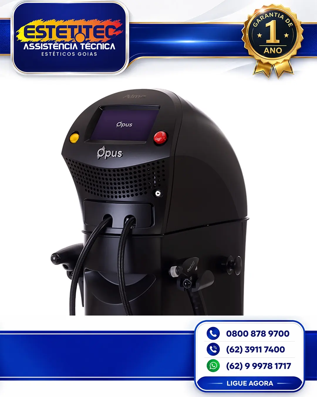 MANUTENÇÃO PREVENTIVA ALMA LASER OPUS RF SANTA CATARINA