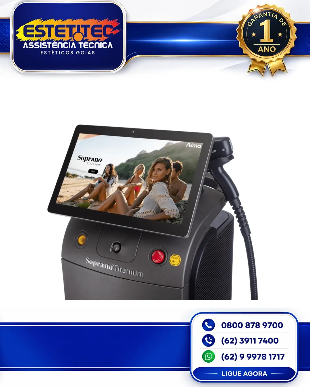 MANUTENÇÃO PREVENTIVA ALMA LASER SOPRANO TITANIUM BLAZE RIO GRANDE DO SUL