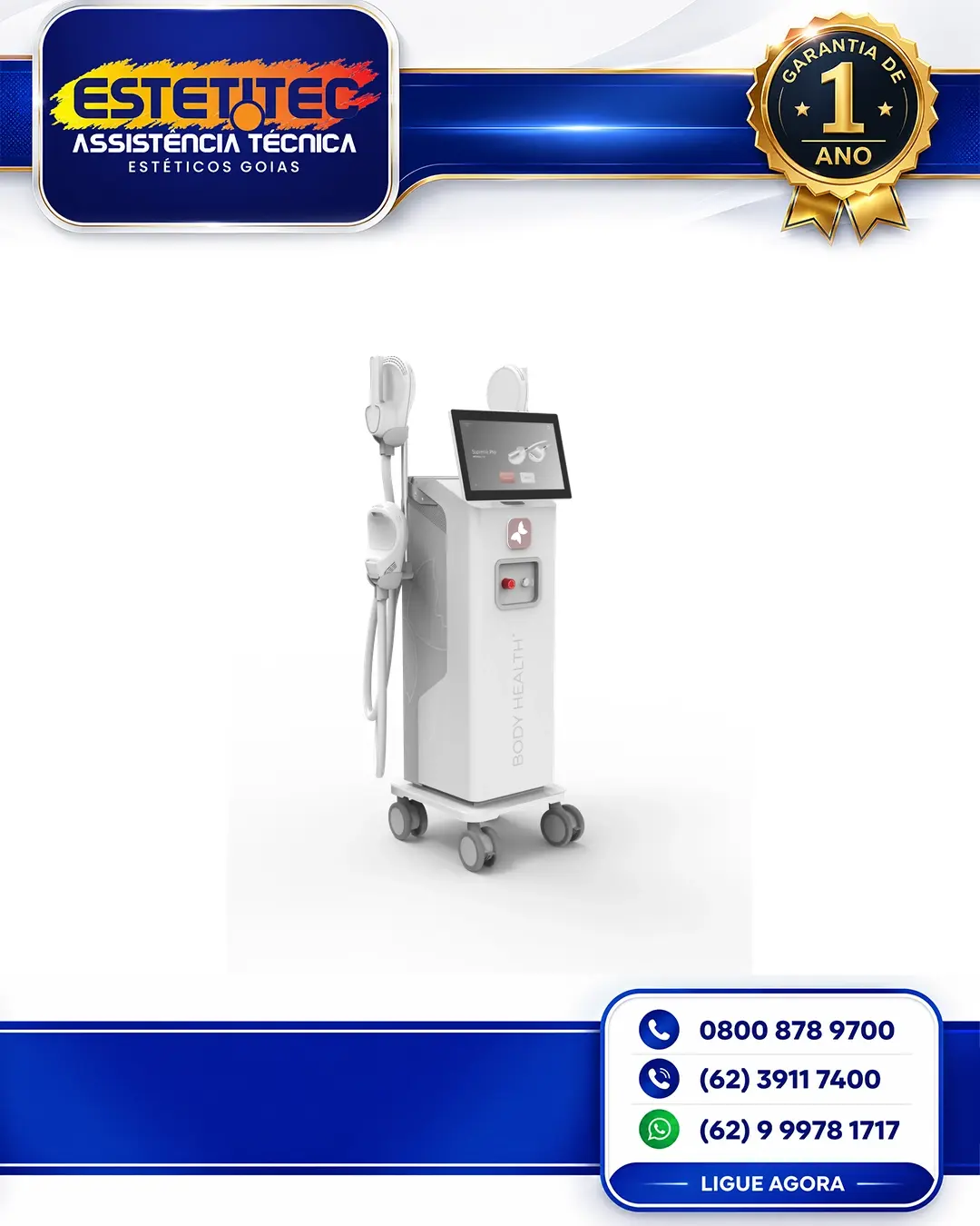 MANUTENÇÃO PREVENTIVA BODY HEALTH BHS501 LASER CRYSTAL 3D PLUS CUIABÁ