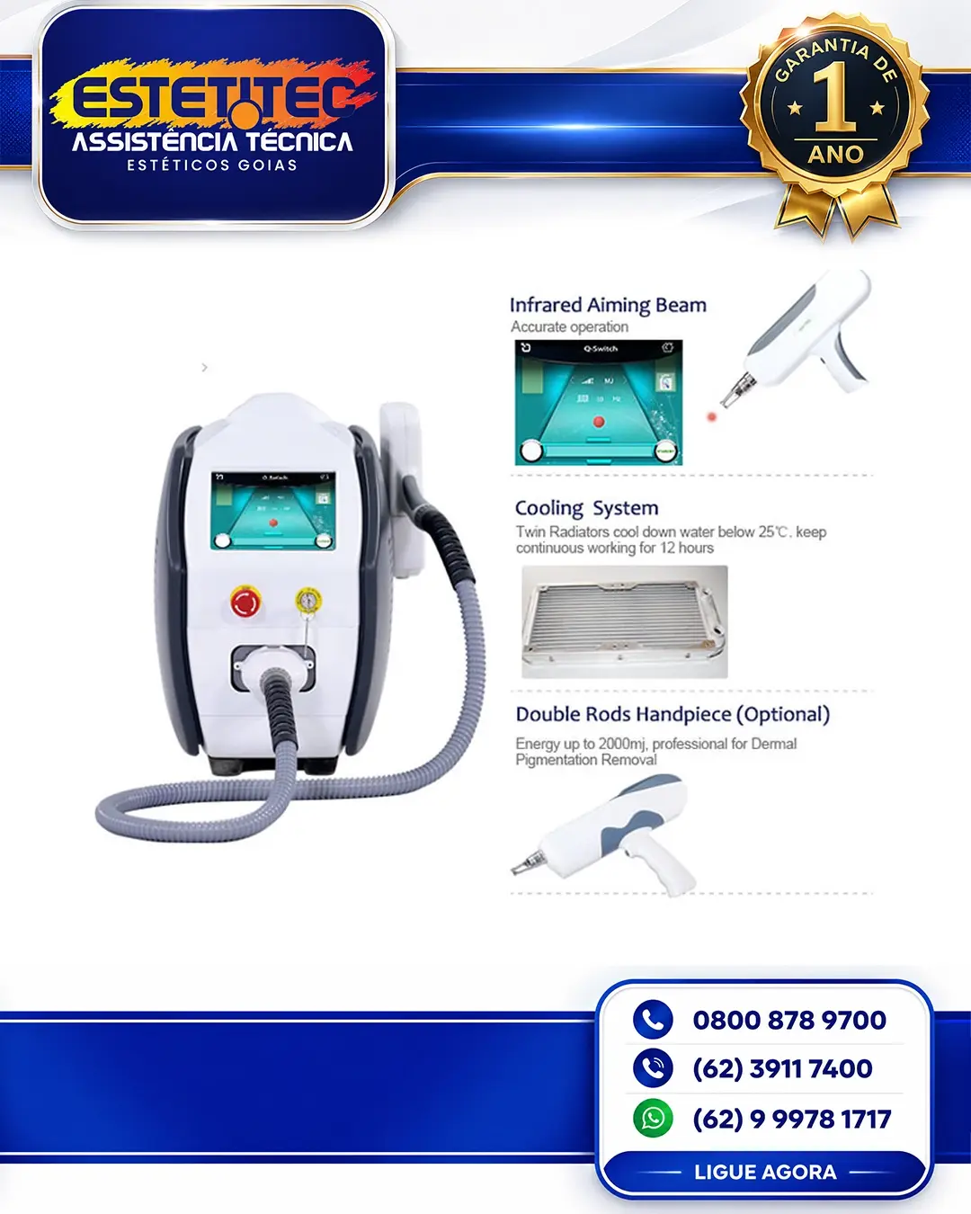 MANUTENÇÃO PREVENTIVA KES TATTOO REMOVAL GOIÁS