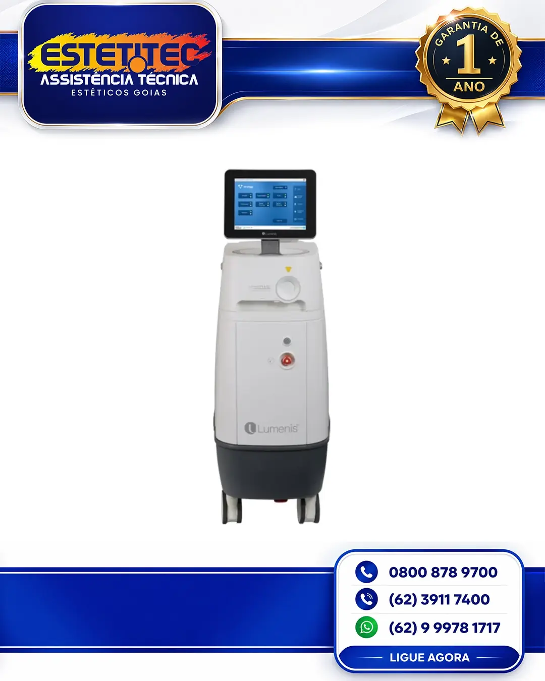 MANUTENÇÃO PREVENTIVA LUMENIS PULSE 120H RIO GRANDE DO SUL