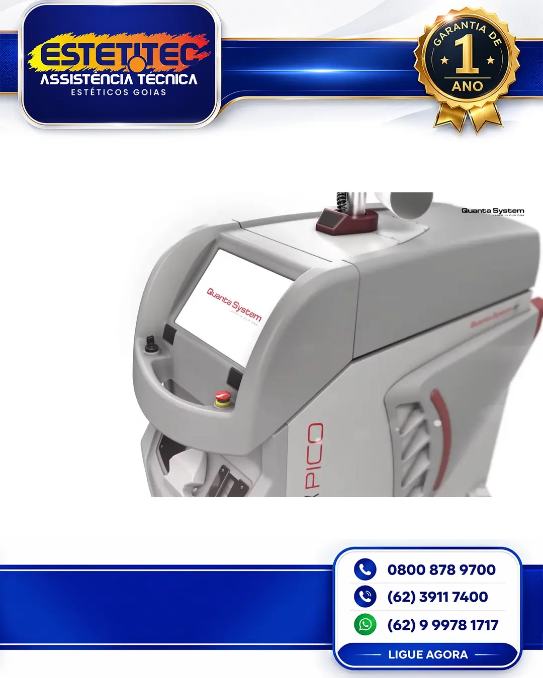 MANUTENÇÃO PREVENTIVA QUANTA SYSTEM DISCOVERY PICO SÃO PAULO