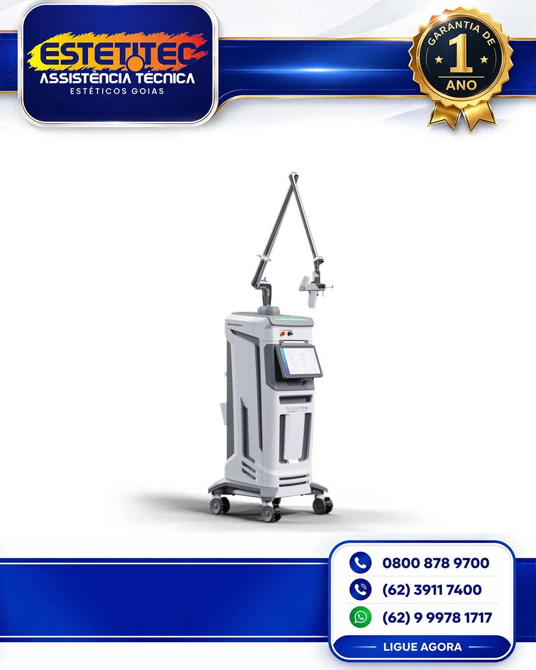 MANUTENÇÃO PREVENTIVA QUANTA SYSTEM YOULASER PRIME MATO GROSSO DO SUL