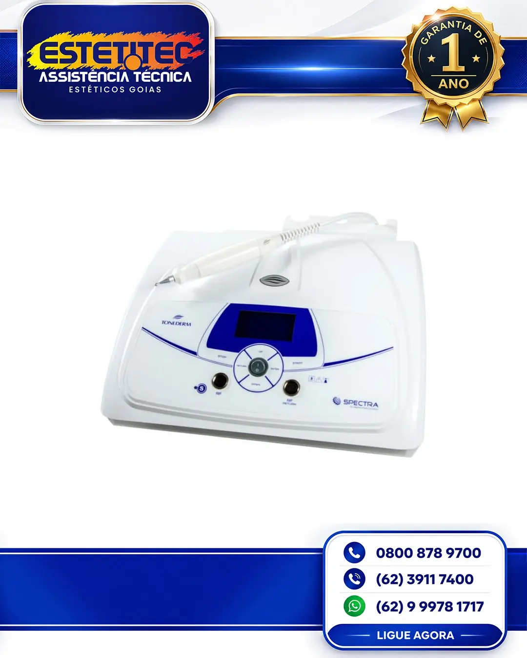 MANUTENÇÃO PREVENTIVA TONEDERM SPECTRA ARTIS BRASÍLIA