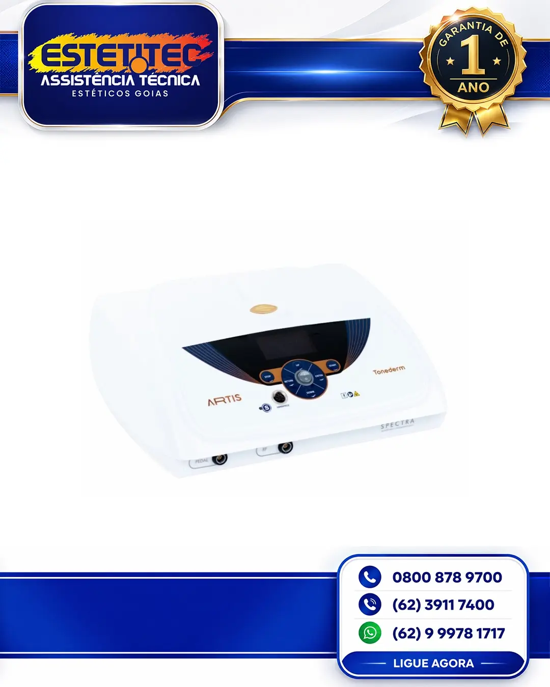 MANUTENÇÃO PREVENTIVA TONEDERM SPECTRA ARTIS STANDARD FORTALEZA
