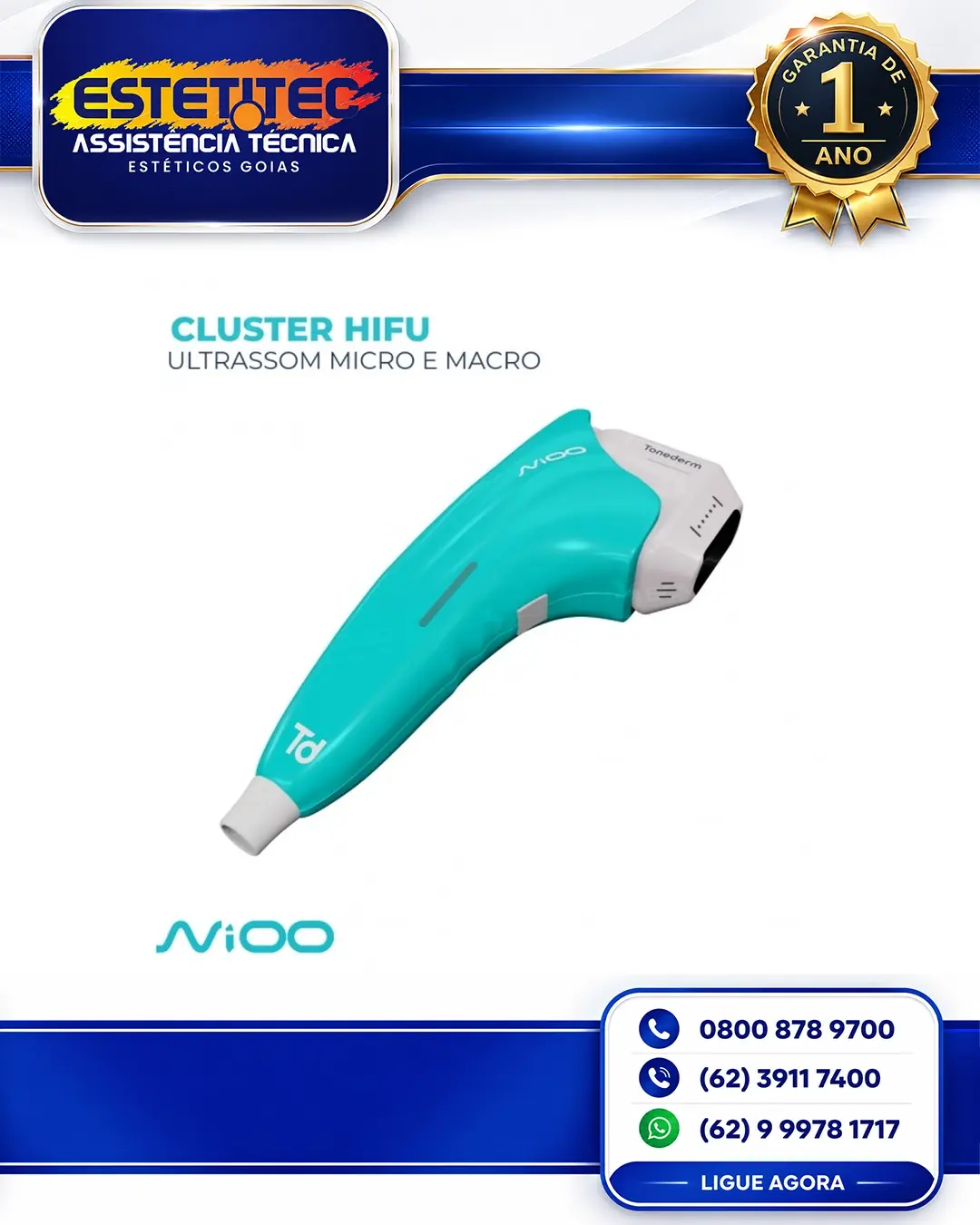 REPARO DE TONEDERM NIOO HIFU SANTA CATARINA