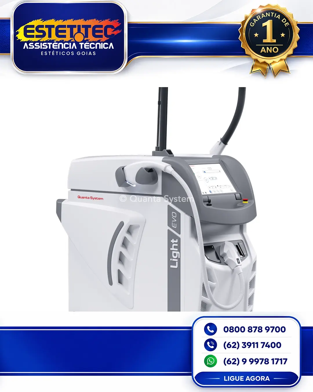 REPARO QUANTA SYSTEM LIGHT EVO SANTA CATARINA