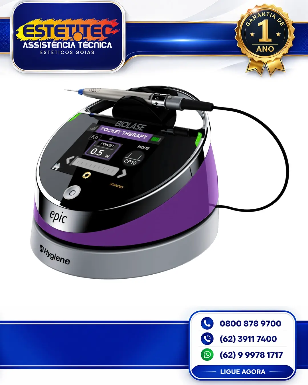SUPORTE TÉCNICO BIOLASE DIODE LASER EPIC CURITIBA