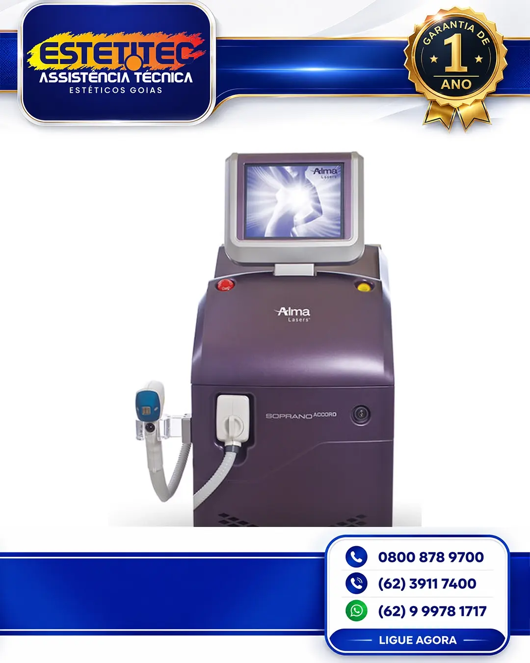 SUPORTE TÉCNICO PARA ALMA LASER SOPRANO ACCORD PORTO ALEGRE